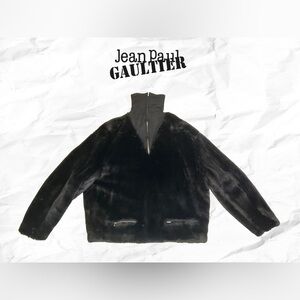 Jean Paul Gaultier Black Faux Fur Pullover Jacket